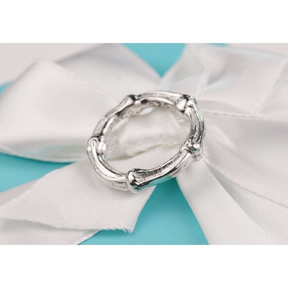 Tiffany & Co. Jewelry - Tiffany & Co. Ring Vintage Bamboo Bone Band Pinky Ring Size 3.5